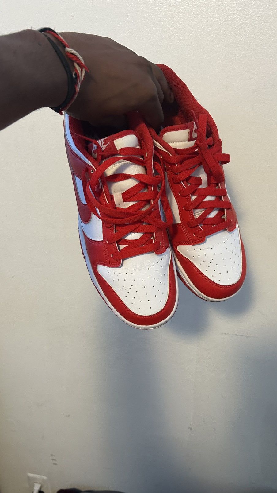 Nike Nike Dunk Low Retro White/University Red Sz 10 Size US 10 / EU 43 - 6 Thumbnail