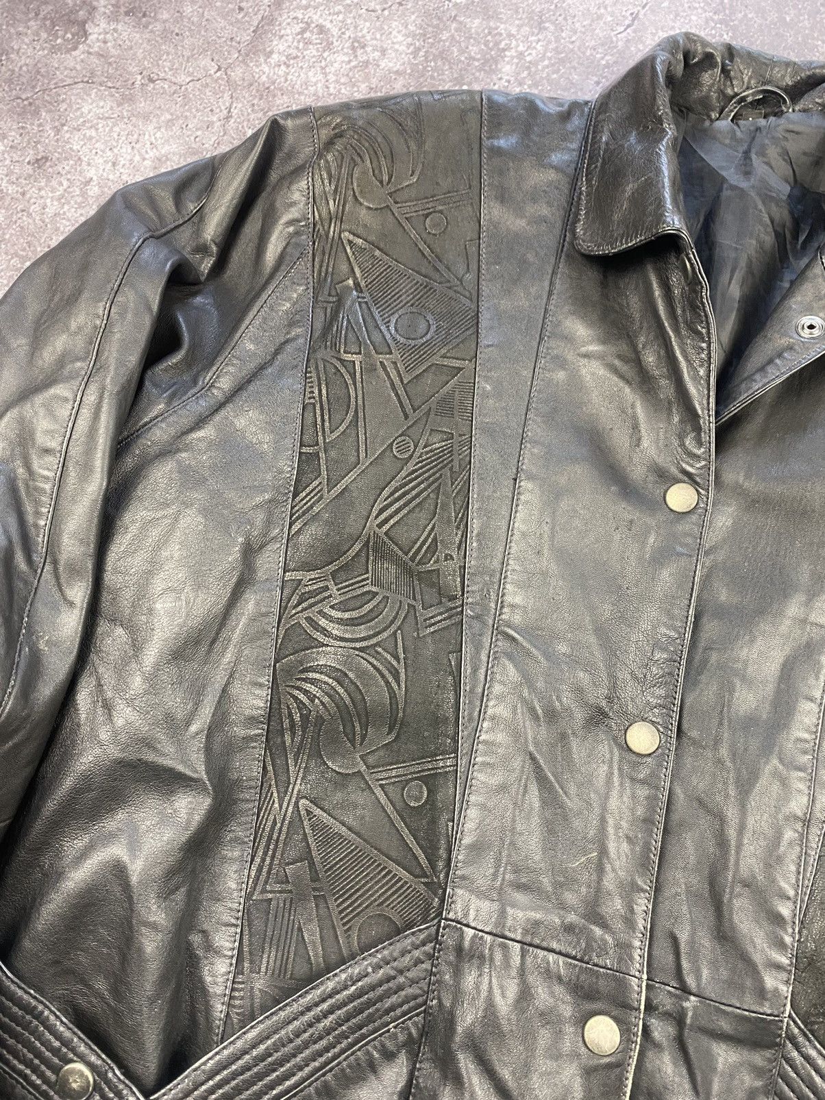 Genuine Leather × Vintage Vintage Bomber Leather Brown Jacket Avirex Schott 70-80s Size US L / EU 52-54 / 3 - 3 Thumbnail