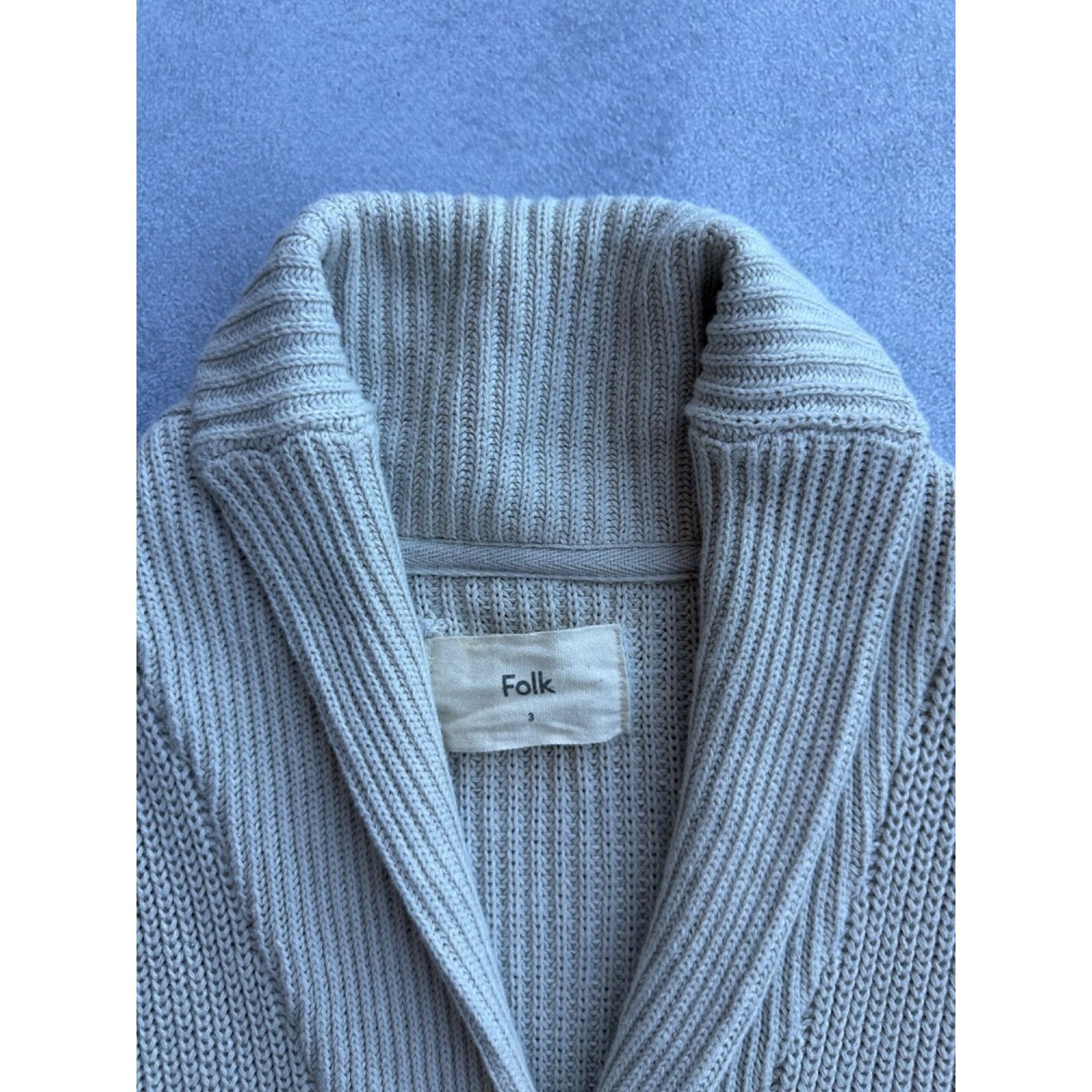 Folk Folk Beige Knitted Cardigan Sweater Size US L / EU 52-54 / 3 - 5 Thumbnail