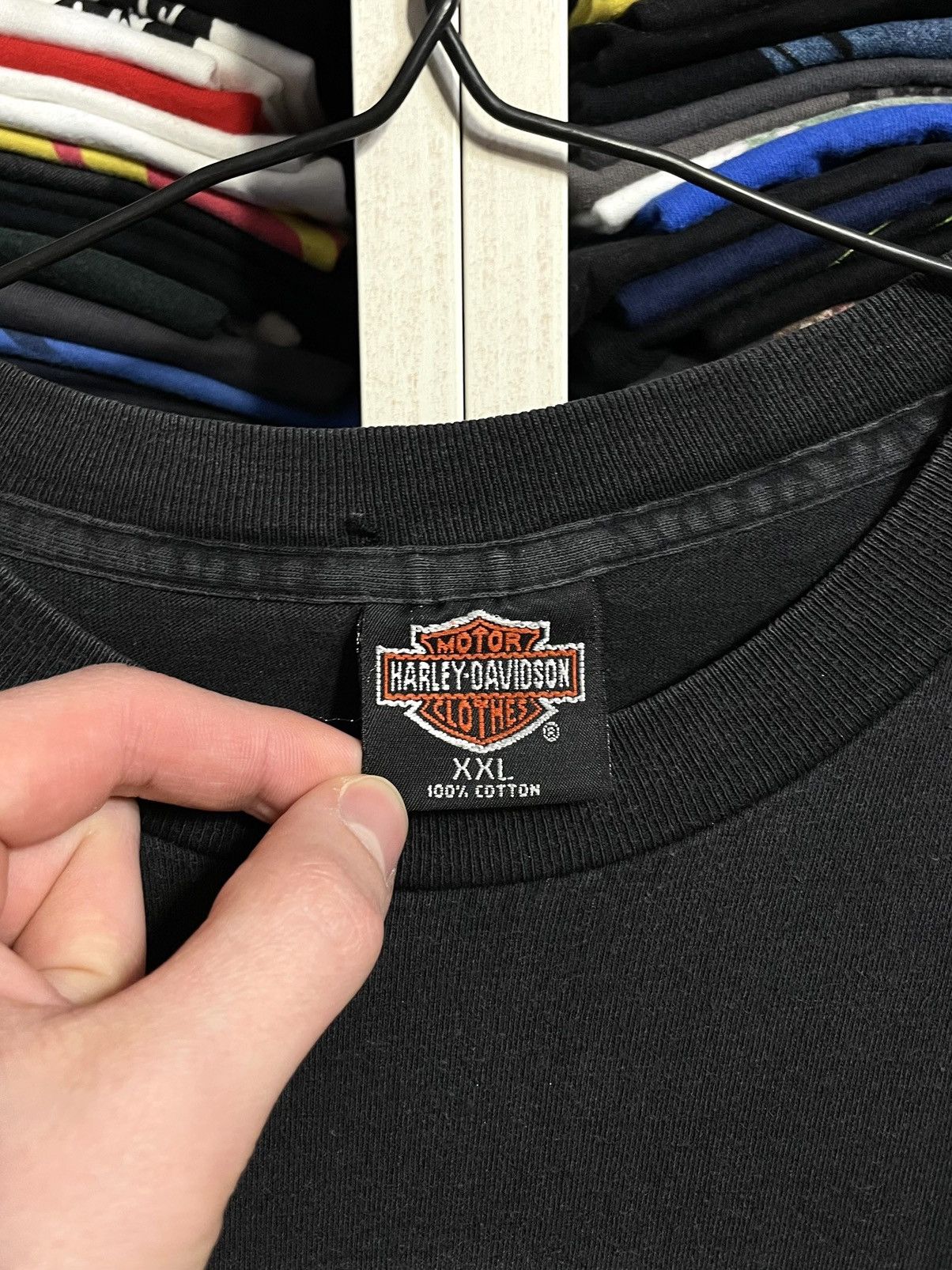 Harley Davidson Vintage 1993 Harley Davidson Wolf 3D Emblem Style T-Shirt Size US XXL / EU 58 / 5 - 7 Thumbnail