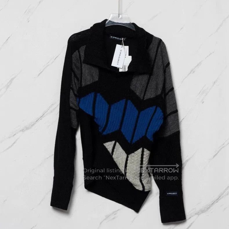 Yohji Yamamoto Y/Project Asymmetric Wool Knit Sweater. Size US S / EU 44-46 / 1 - 1 Thumbnail
