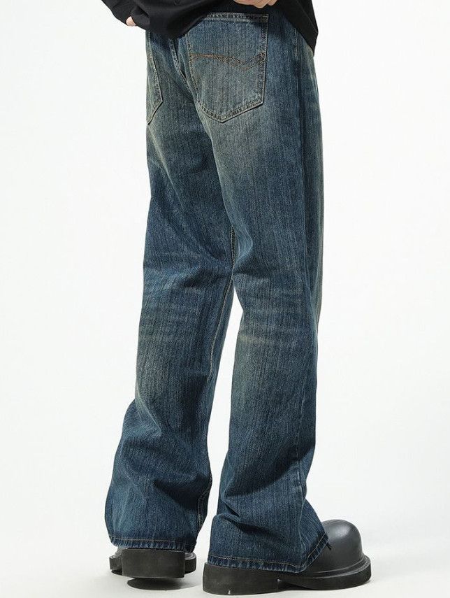 Japanese Brand American men's baggy bootcut wide-leg jeans Size US 32 / EU 48 - 3 Thumbnail