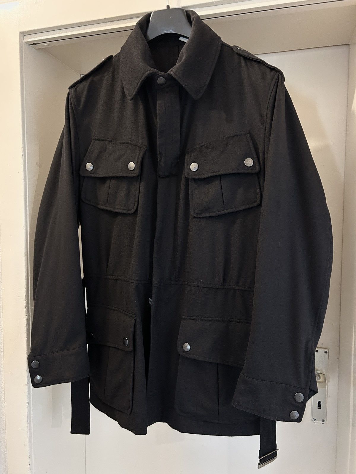 Gucci Gucci Tom Ford FW 2003 black wool M65/ safari jacket Size US L / EU 52-54 / 3 - 7 Thumbnail