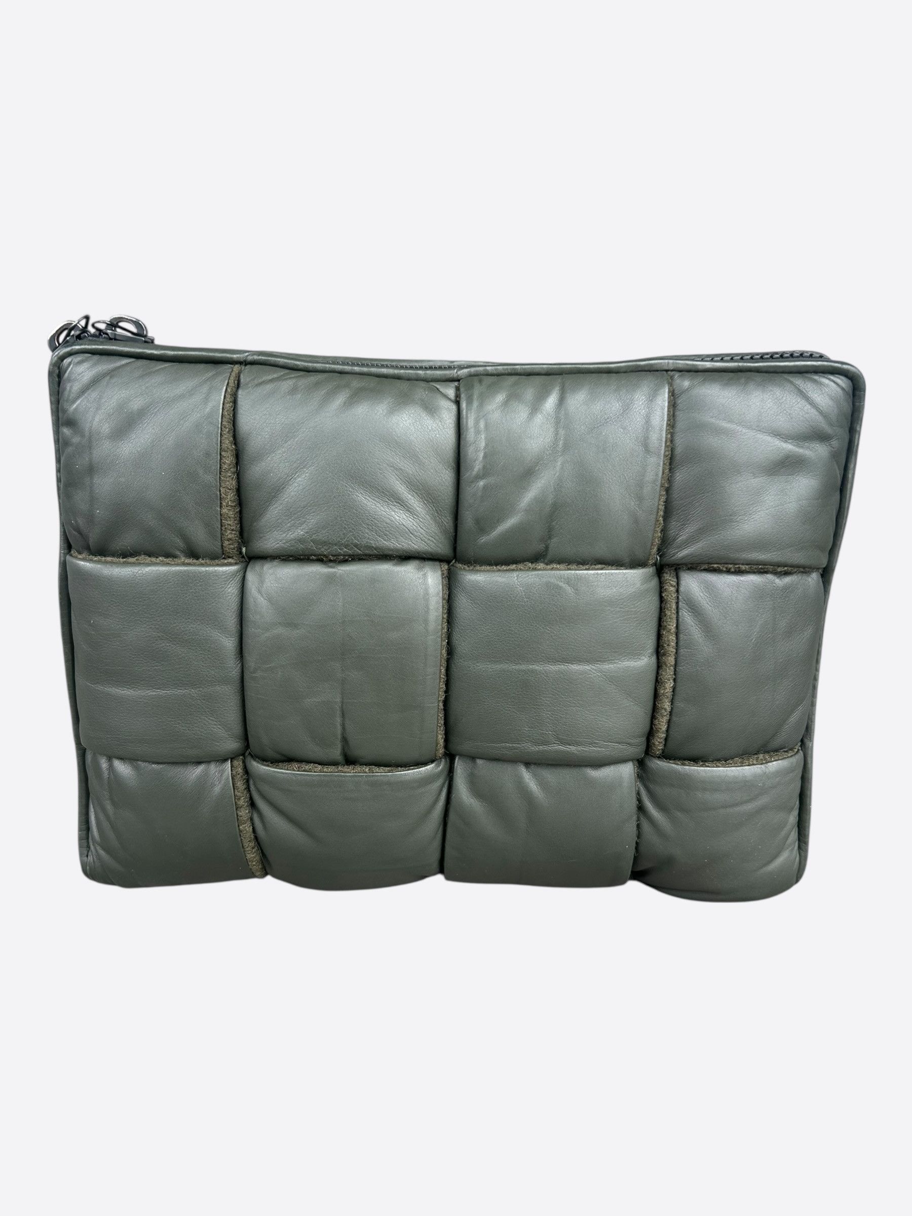 Bottega Veneta Bottega Veneta Green Intrecciato Padded Cassette Clutch Size ONE SIZE - 1 Thumbnail
