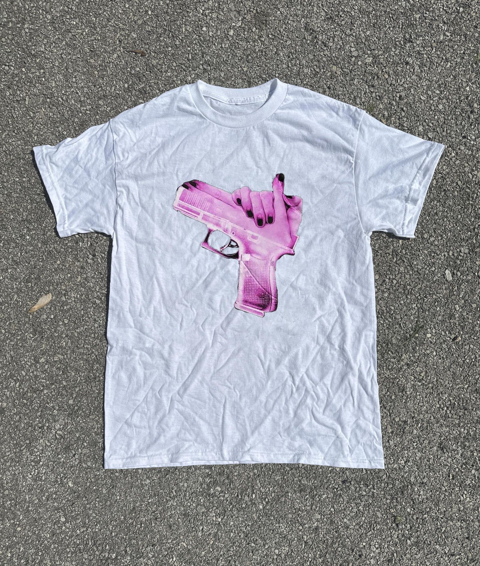 Japanese Brand Sidearm Tee White Pink Size US M / EU 48-50 / 2 - 1 Thumbnail