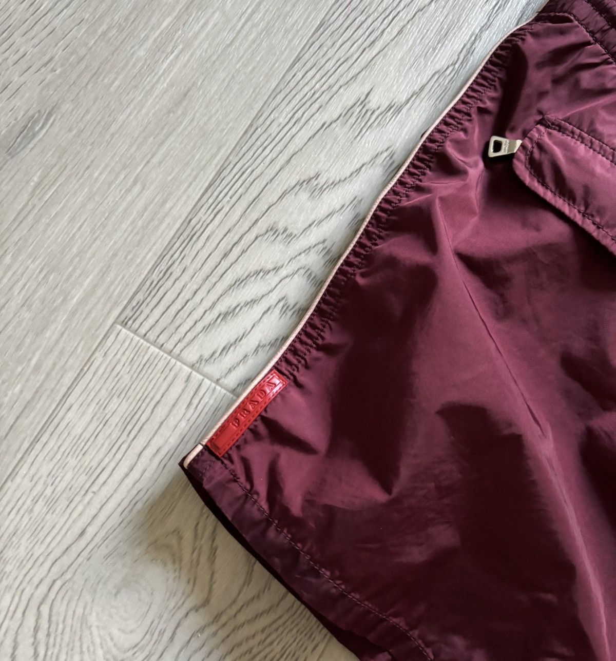 Prada Vintage Nylon Prada Red Tab Shorts Swim Pocket 90s Size US 36 / EU 52 - 2 Thumbnail