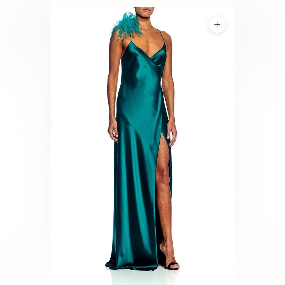 Other New THE SEI WRAP GOWN WITH DETACHABLE OSTRICH TRIM 2 Size XS / US 0-2 / IT 36-38 - 1 Thumbnail