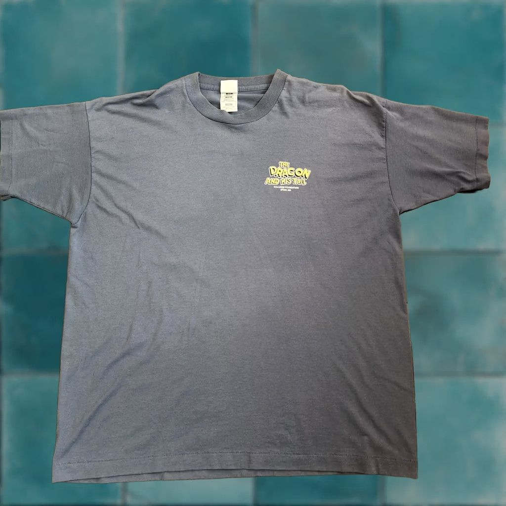Fruit Of The Loom Fruit of the Loom B24 Dragon T Shirt Mens 2XL Gray Graphic Print USA Military Pilot 90s Tee Size US XXL / EU 58 / 5 - 1 Thumbnail