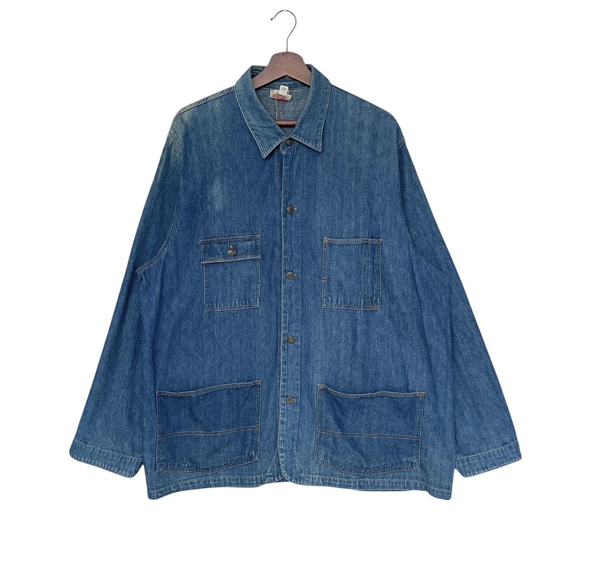 Japanese Brand × Vintage Vintage Brand Active Scene Pullover Denim Jacket 1990s Size US L / EU 52-54 / 3 - 1 Thumbnail
