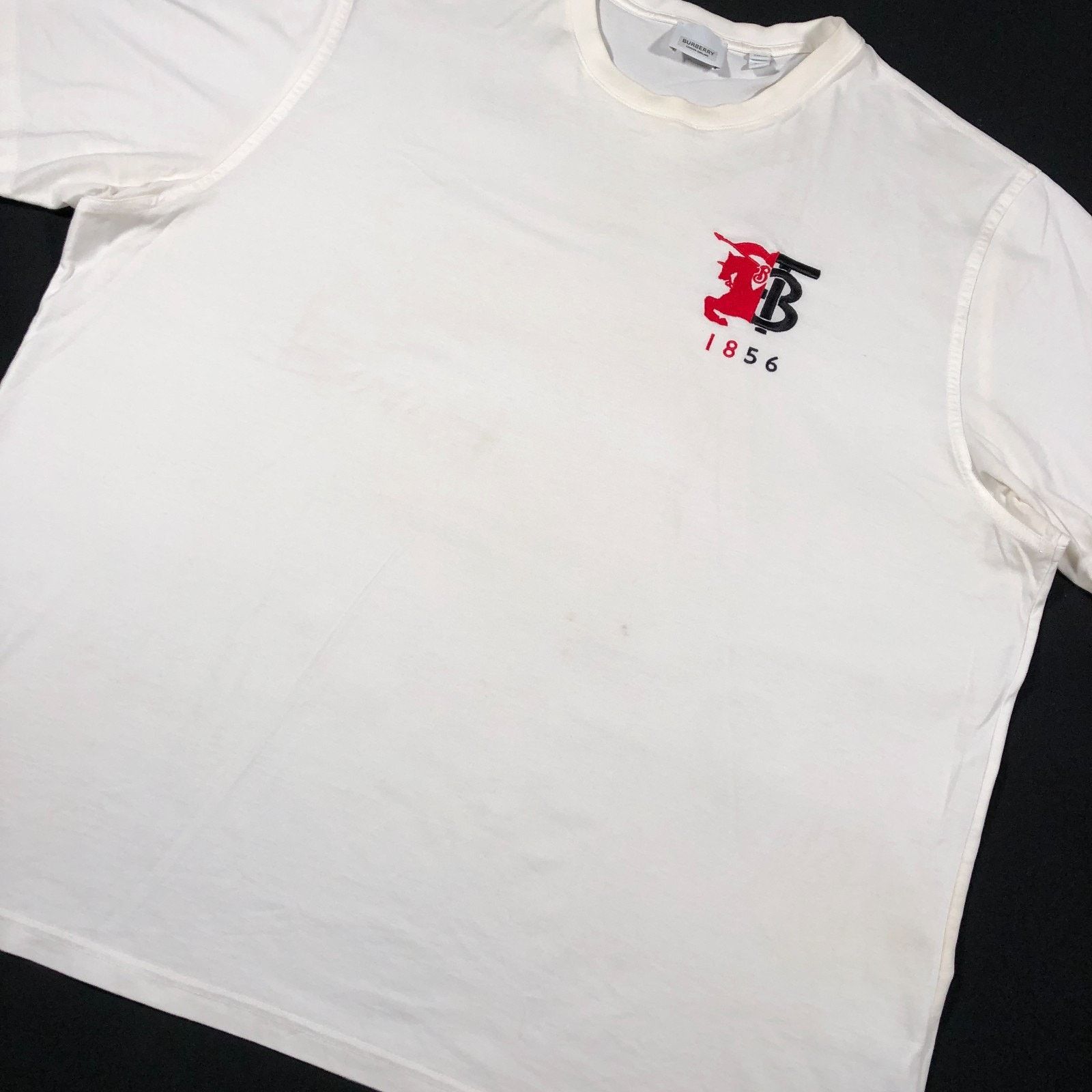 Burberry Burberry Halfhorse Embroidered Logo White Tee T Shirt XXL Size US XXL / EU 58 / 5 - 3 Thumbnail