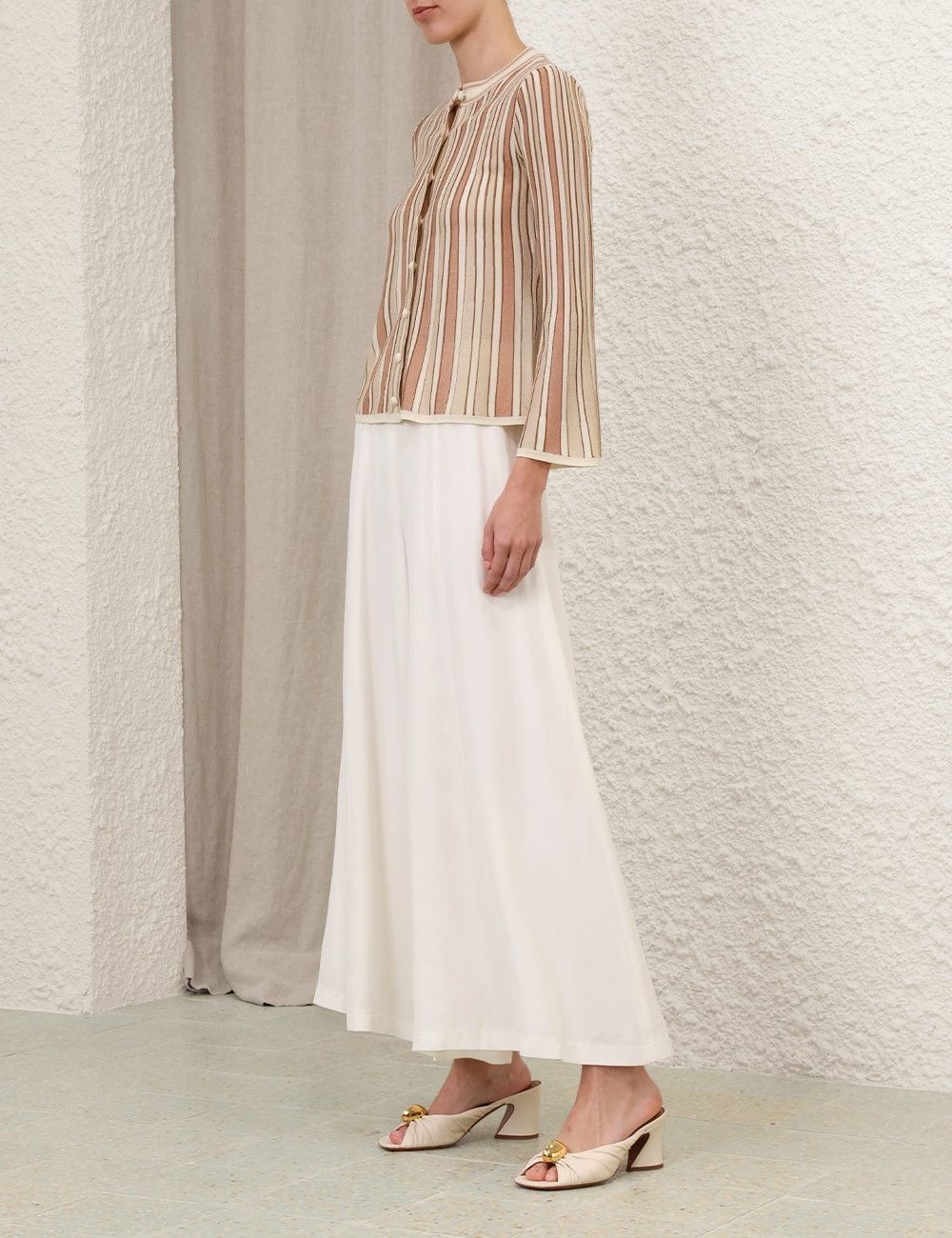 Zimmermann oc11z1025 Crush Metallic Stripe Cardigan in Multicolor Size M / US 6-8 / IT 42-44 - 5 Thumbnail