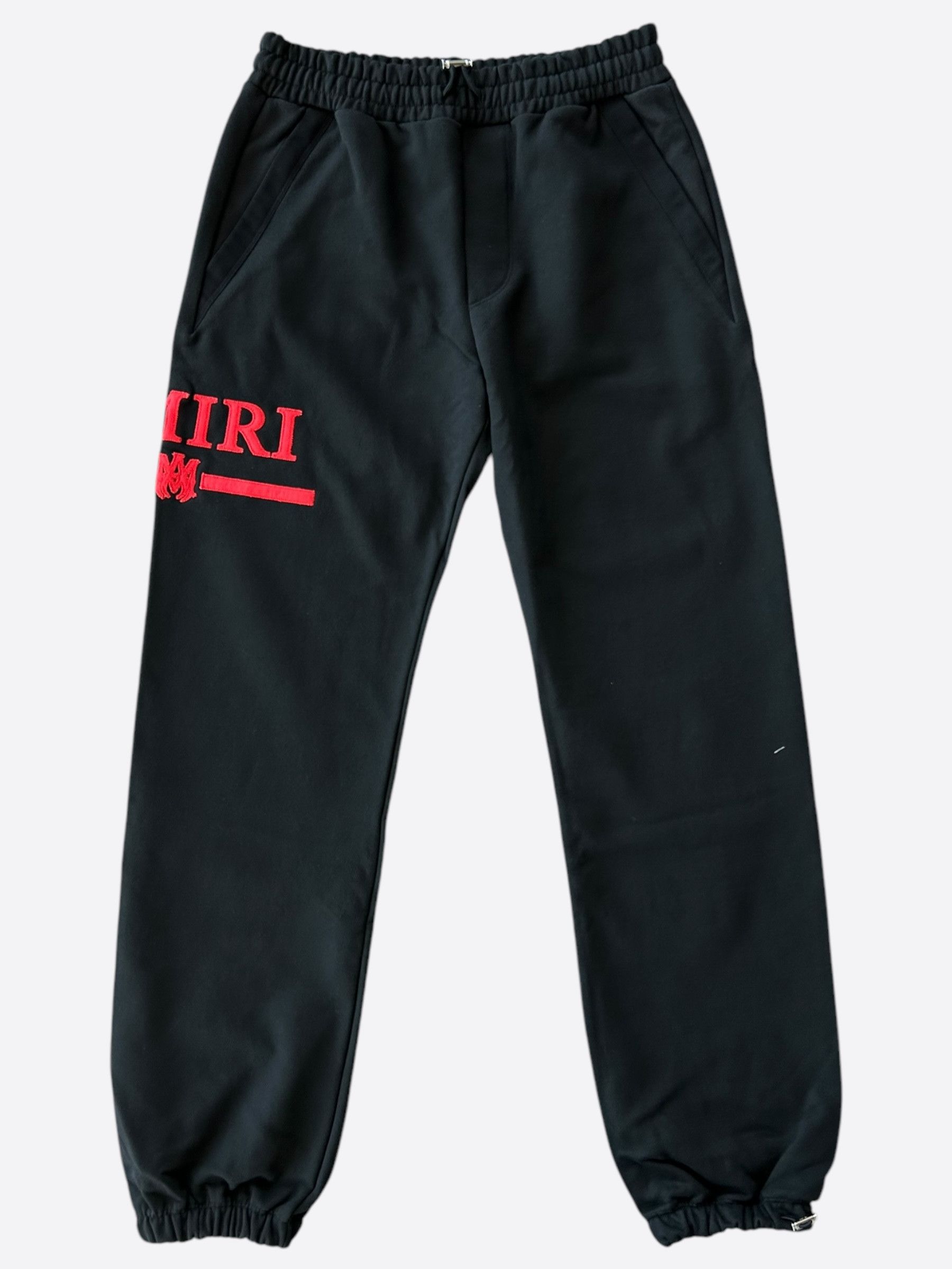 Amiri Amiri Black & Red MA Bar Logo Sweatpants Size US 36 / EU 52 - 1 Thumbnail