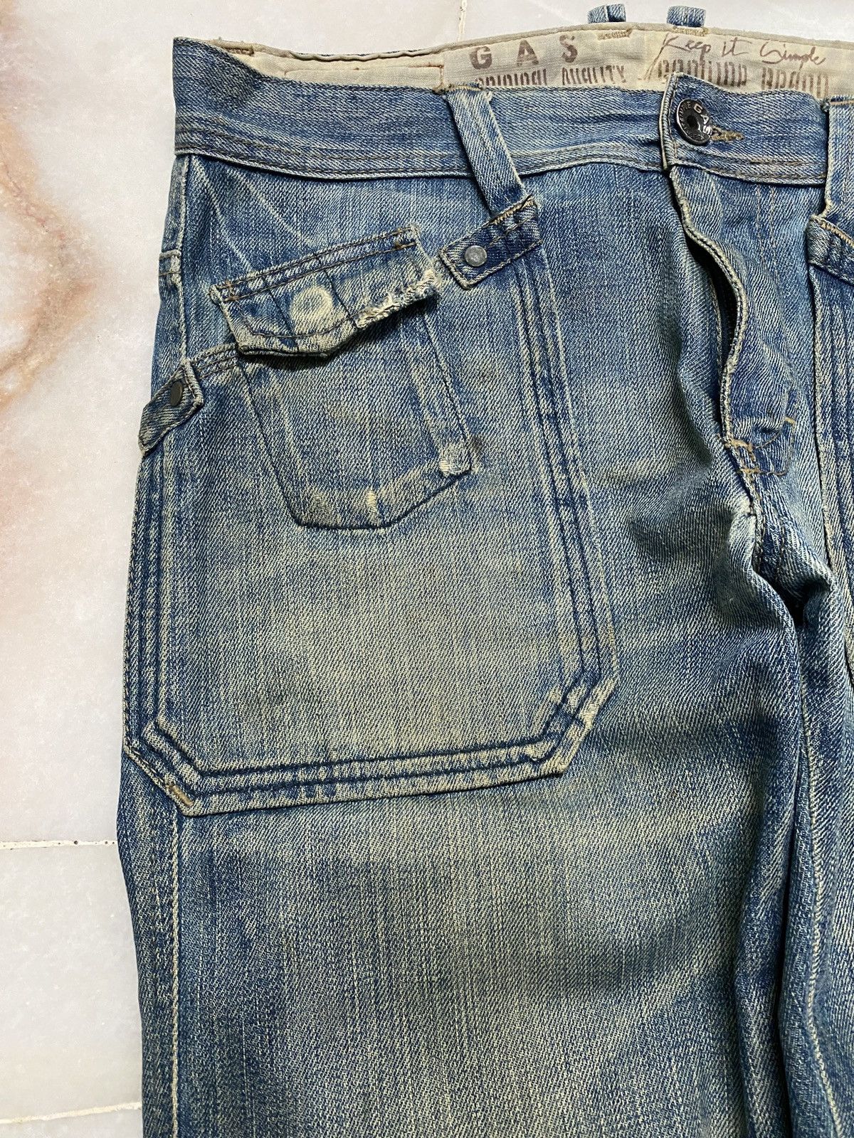 If Six Was Nine 💥Sick💥Vintage 90s Style Gas Mudwash Faded Distress Jean Size US 32 / EU 48 - 7 Thumbnail