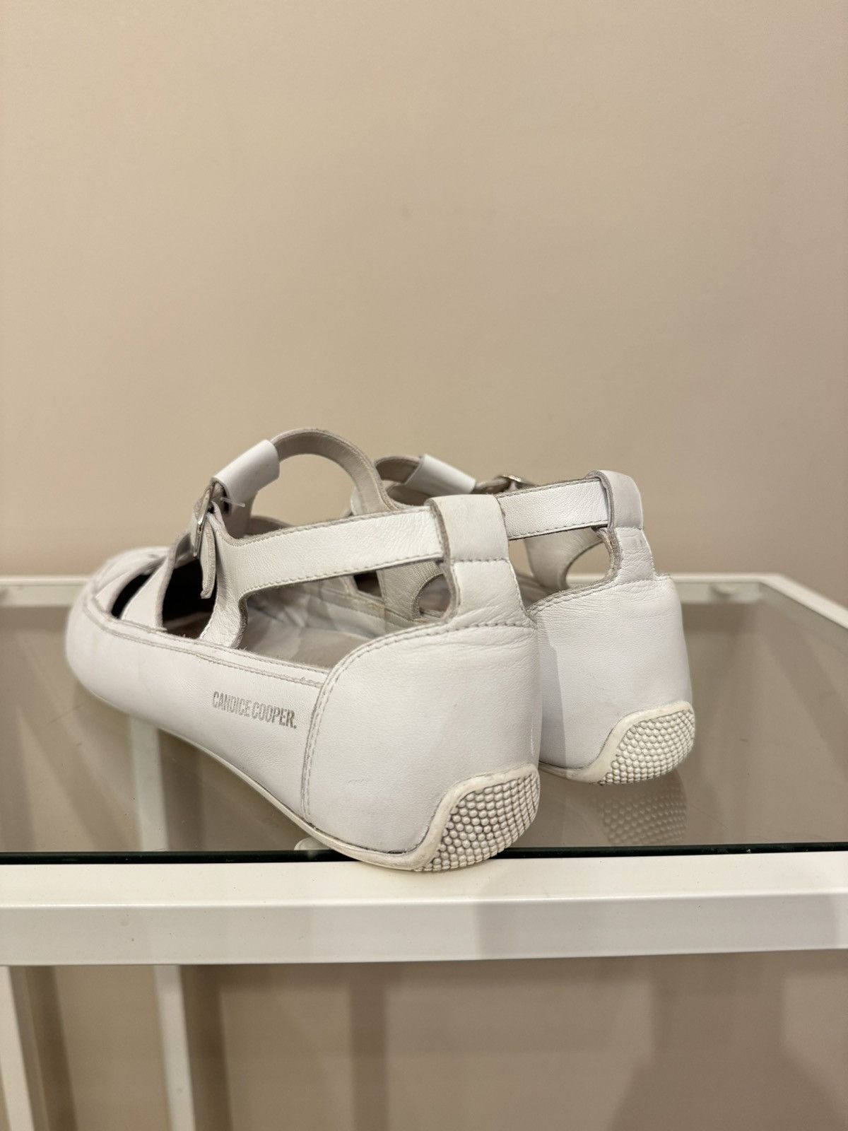 Genuine Leather Candice Cooper white leather sandals for summer Size US 10 / IT 40 - 4 Thumbnail