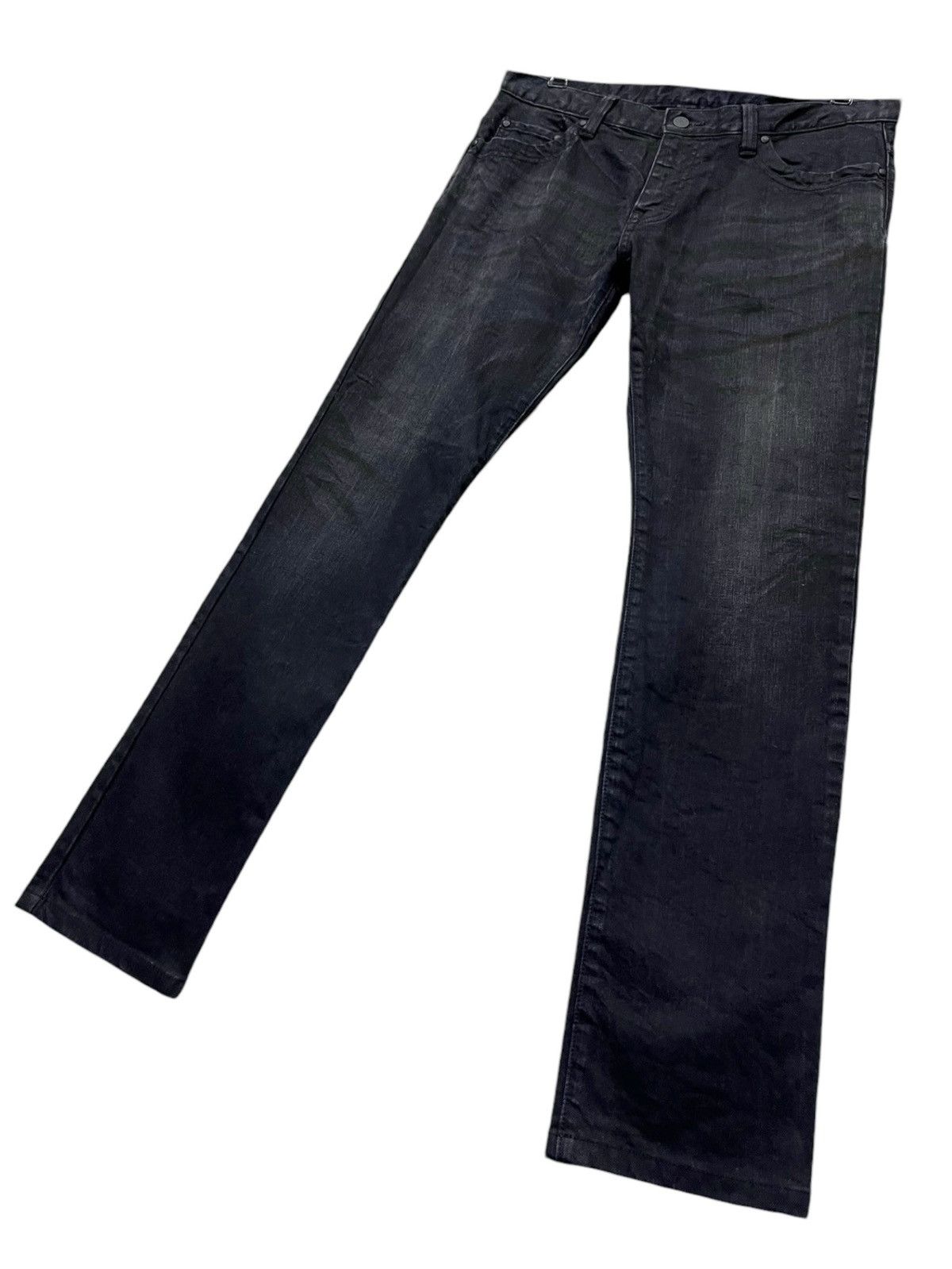Tornado Mart 🔥Vintage TORNADO MART JAPAN Clawmark Black Slim Fit Denim Size US 31 - 4 Thumbnail