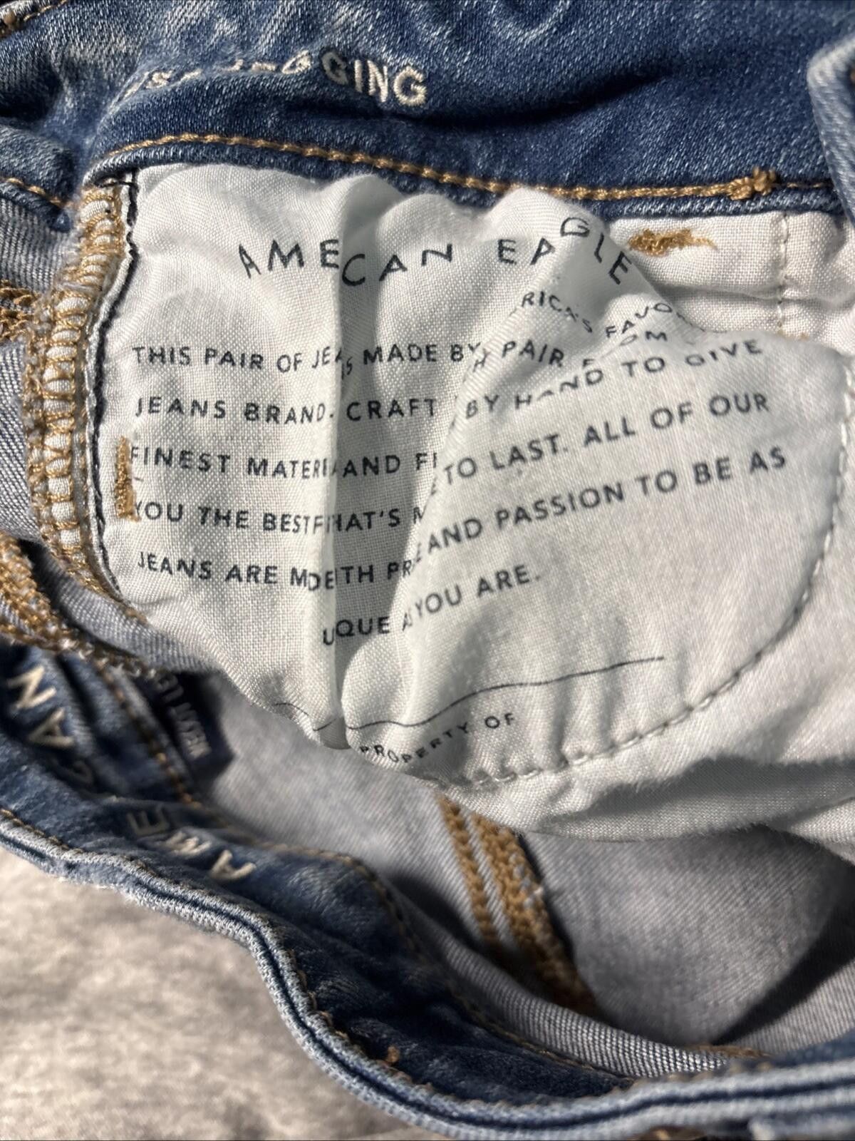 American Eagle Outfitters American Eagle Jeggings Women’s 0 Skinny High Rise Ripped Size 25" / US 0 / IT 36 - 4 Thumbnail