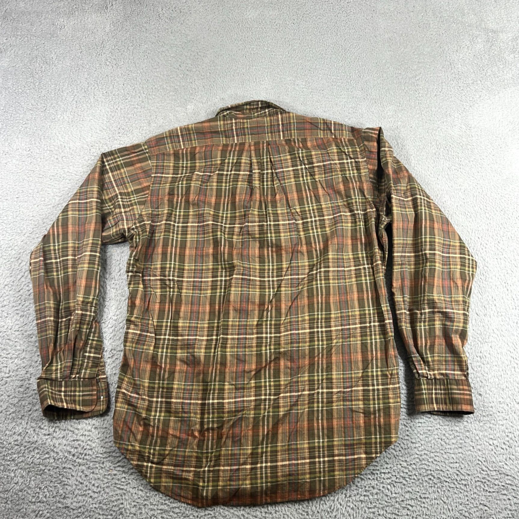 Ralph Lauren VINTAGE Ralph Lauren Mens Button-Up Shirt Size L Long Sleeve Brown Plaid Casual Business Travel Size US L / EU 52-54 / 3 - 7 Thumbnail