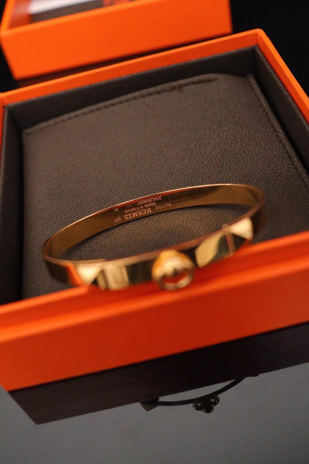 Hermes Hermès 18K Gold 5.2x4.5 S Bracelet with Box Size ONE SIZE - 5 Thumbnail