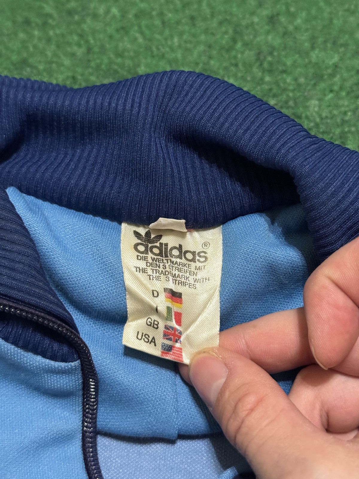 Adidas Vintage 70s Adidas Hooded Track Blue XS 17.5x22.5 Jacket Size US XS / EU 42 / 0 - 3 Thumbnail