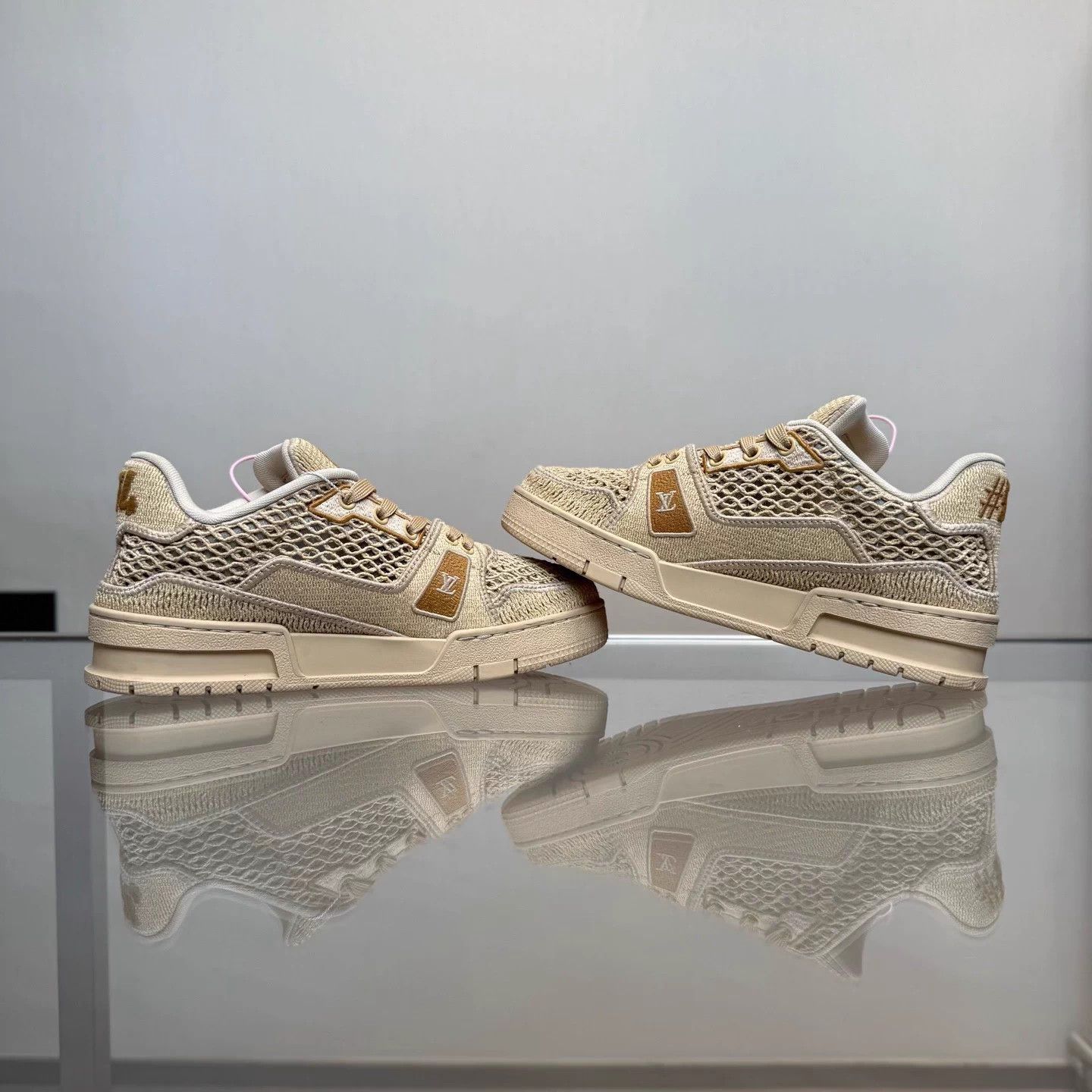 Louis Vuitton LV TRAINER Raffia Woven Beige UK3 37 99 Size US 6 / IT 36 - 4 Thumbnail