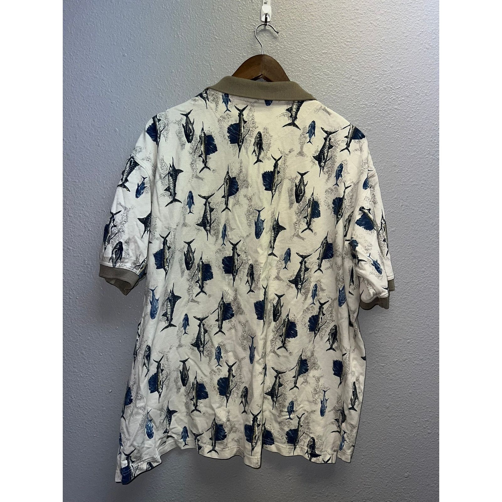 Vintage Vintage Fishing Polo Shirt Bimini Bay Outfitters XL Stain Size US XL / EU 56 / 4 - 7 Thumbnail
