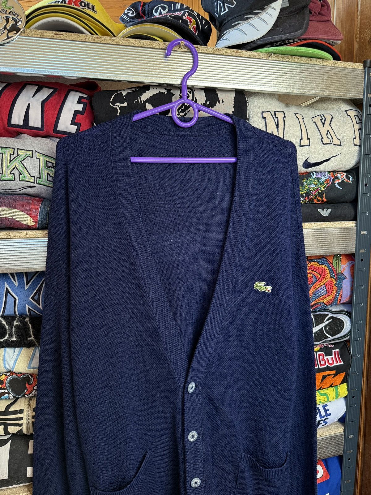 Lacoste Vintage Y2K Lacoste Cardigan Wool Sweater 90s Rare Size L/XL Size US XL / EU 56 / 4 - 2 Thumbnail