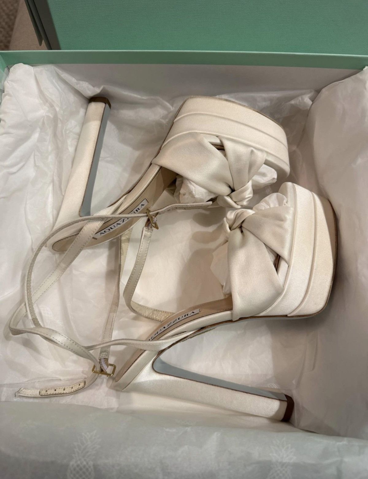 Aquazzura Aquazzura-Bridal White Satin Heels Size US 6 / IT 36 - 3 Thumbnail