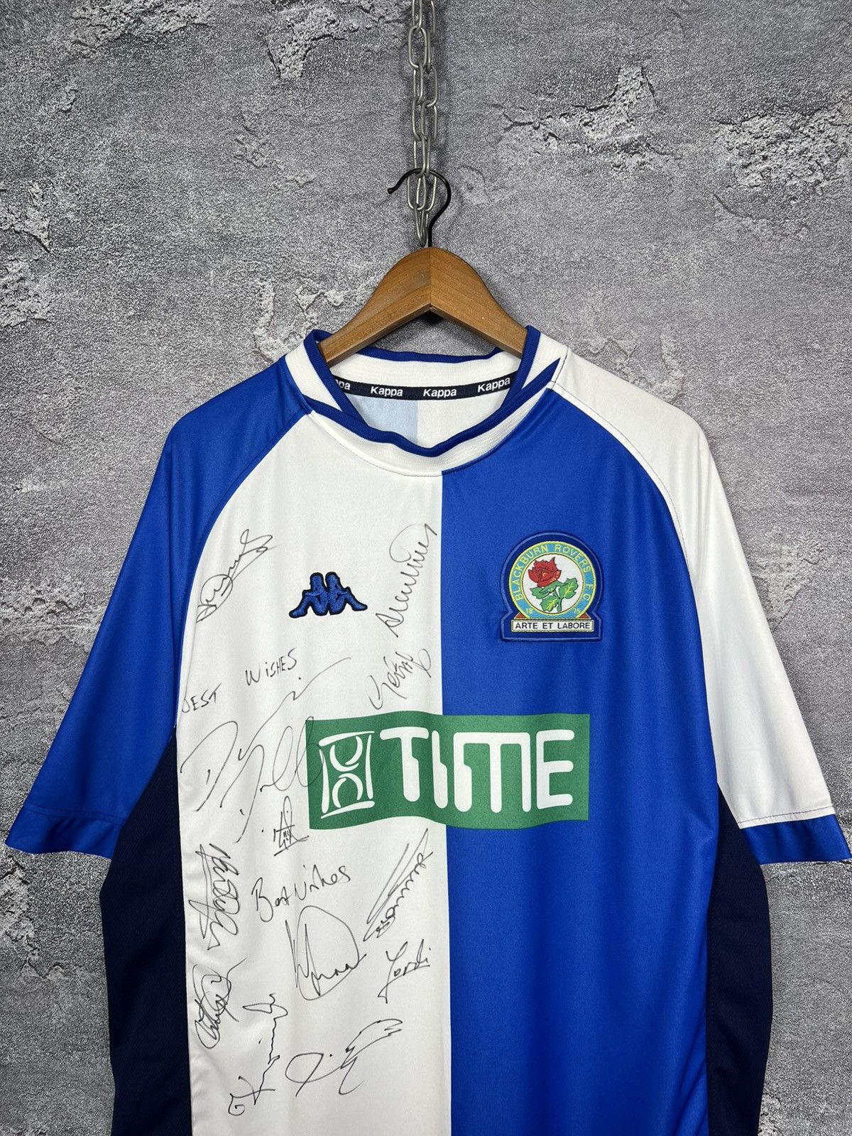 Kappa Vintage 2000 Blackburn Rovers Kappa Signed Jersey Tshirt Kit Size US XXL / EU 58 / 5 - 2 Thumbnail