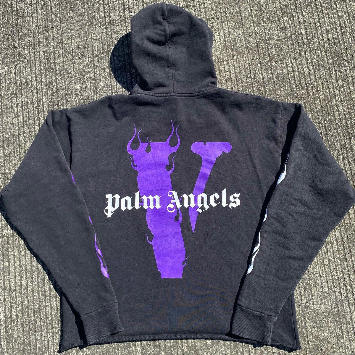 Palm Angels × Vlone Vlone x Palm Angels Flame Hoodie | Grailed