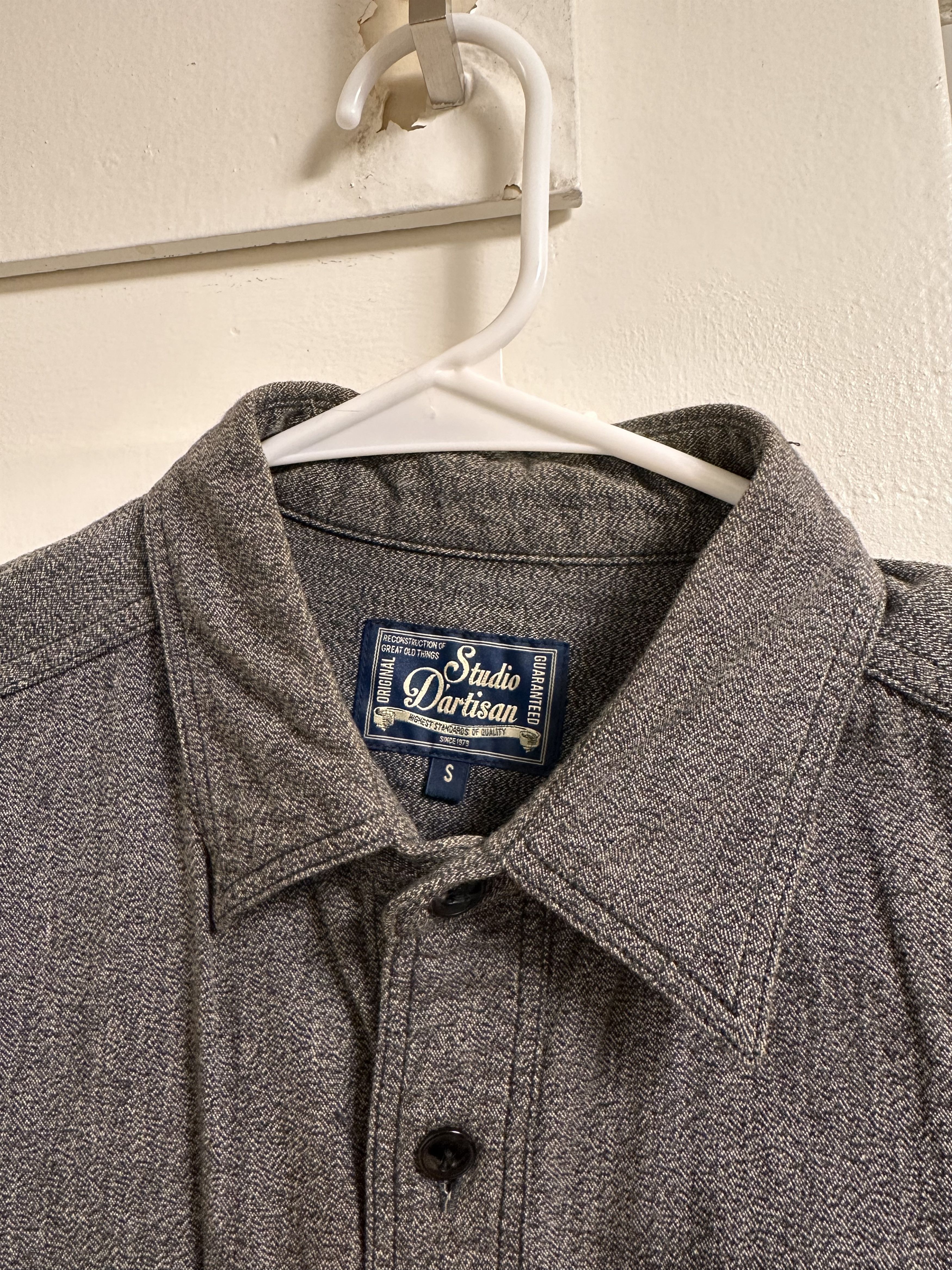 Studio D'Artisan Studio D'Artisan 6oz Selvage Chambray Work-shirt Ash Indigo Size US XS / EU 42 / 0 - 3 Thumbnail
