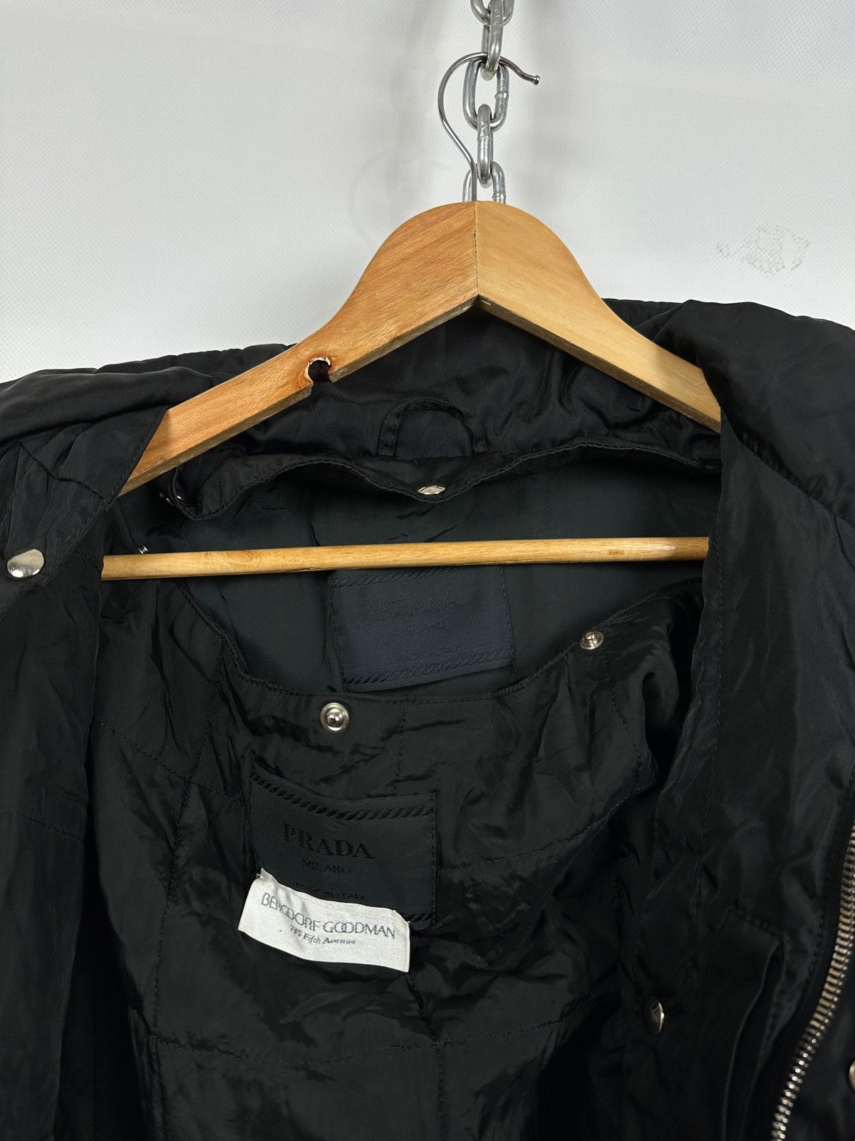 Prada Vintage Prada Nylon / Leather Jacket Coat + Lining Size US XL / EU 56 / 4 - 23 Thumbnail