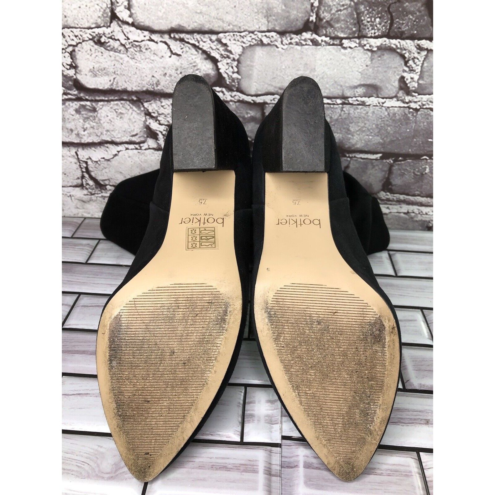 Other Botkier Skylar Black Suede Leather Pointed Heel Booties Wome Size US 8 / IT 38 - 6 Thumbnail