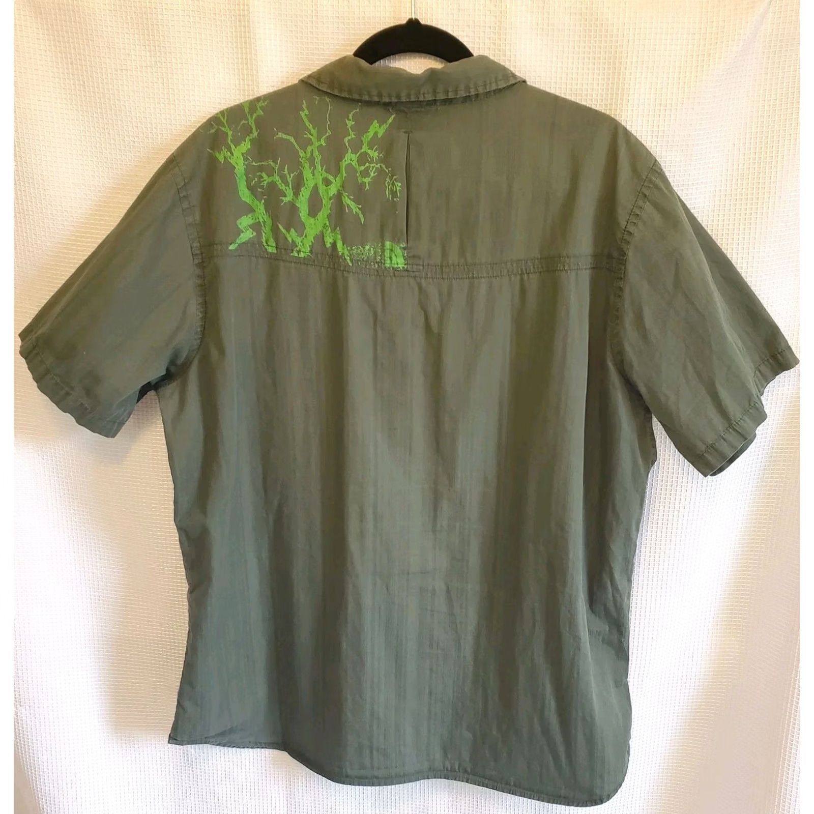The North Face The North Face Mens XL Short Sleeve Button Down Shirt Green Outdoor Gorp Street Fish Classic Size US XL / EU 56 / 4 - 2 Thumbnail