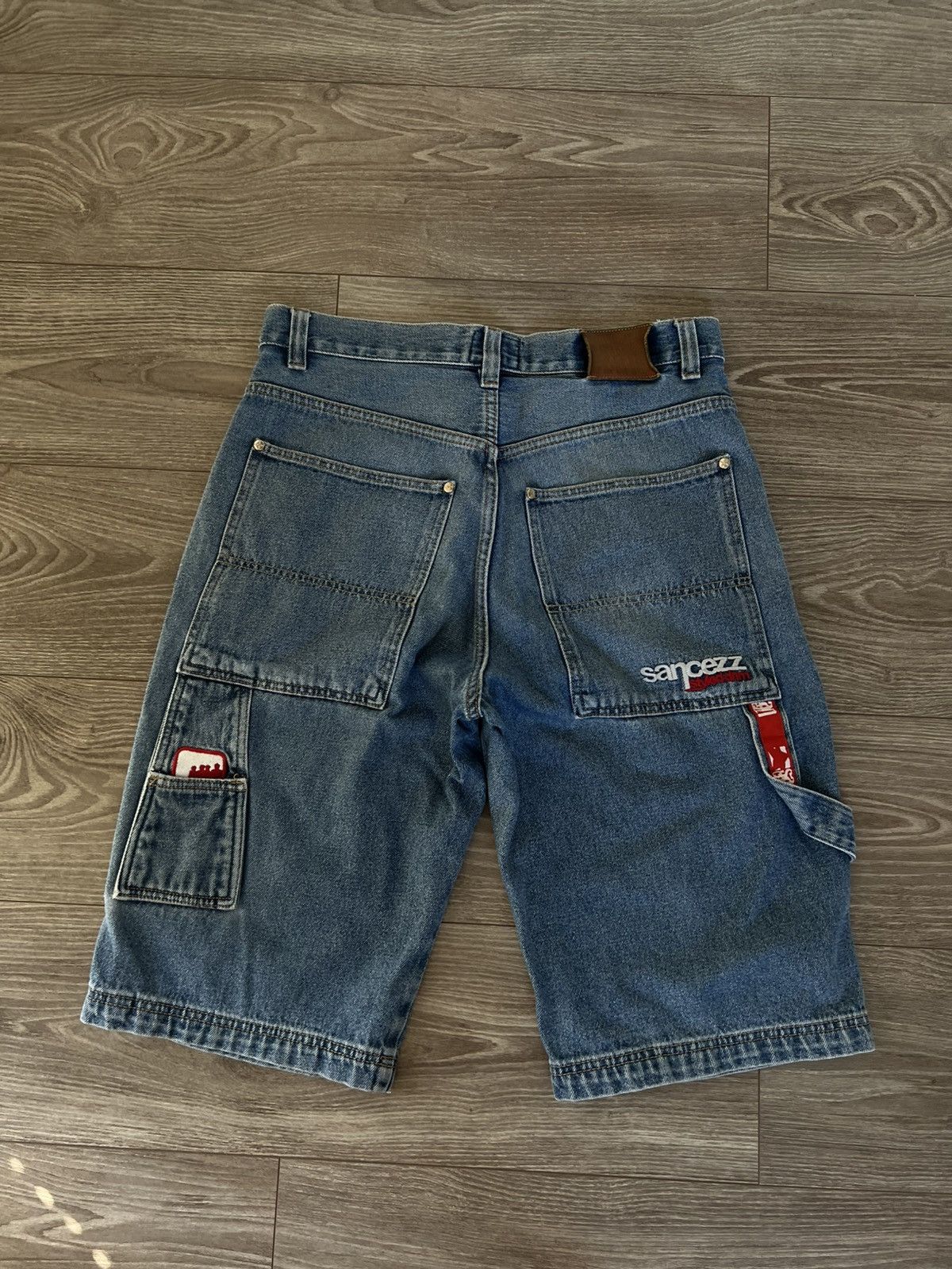 Designer × Vintage ‼️Vintage Sancezz Denim Hip Hop Affliction USA Shorts‼️ Size US 34 / EU 50 - 2 Thumbnail