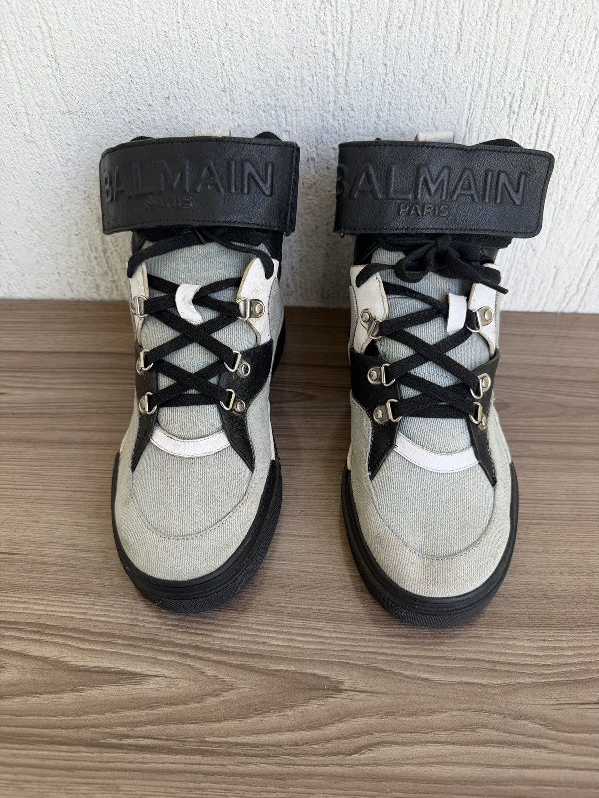 Balmain Denim Balmain log Sneaker Size US 6.5 / EU 39-40 - 1 Thumbnail
