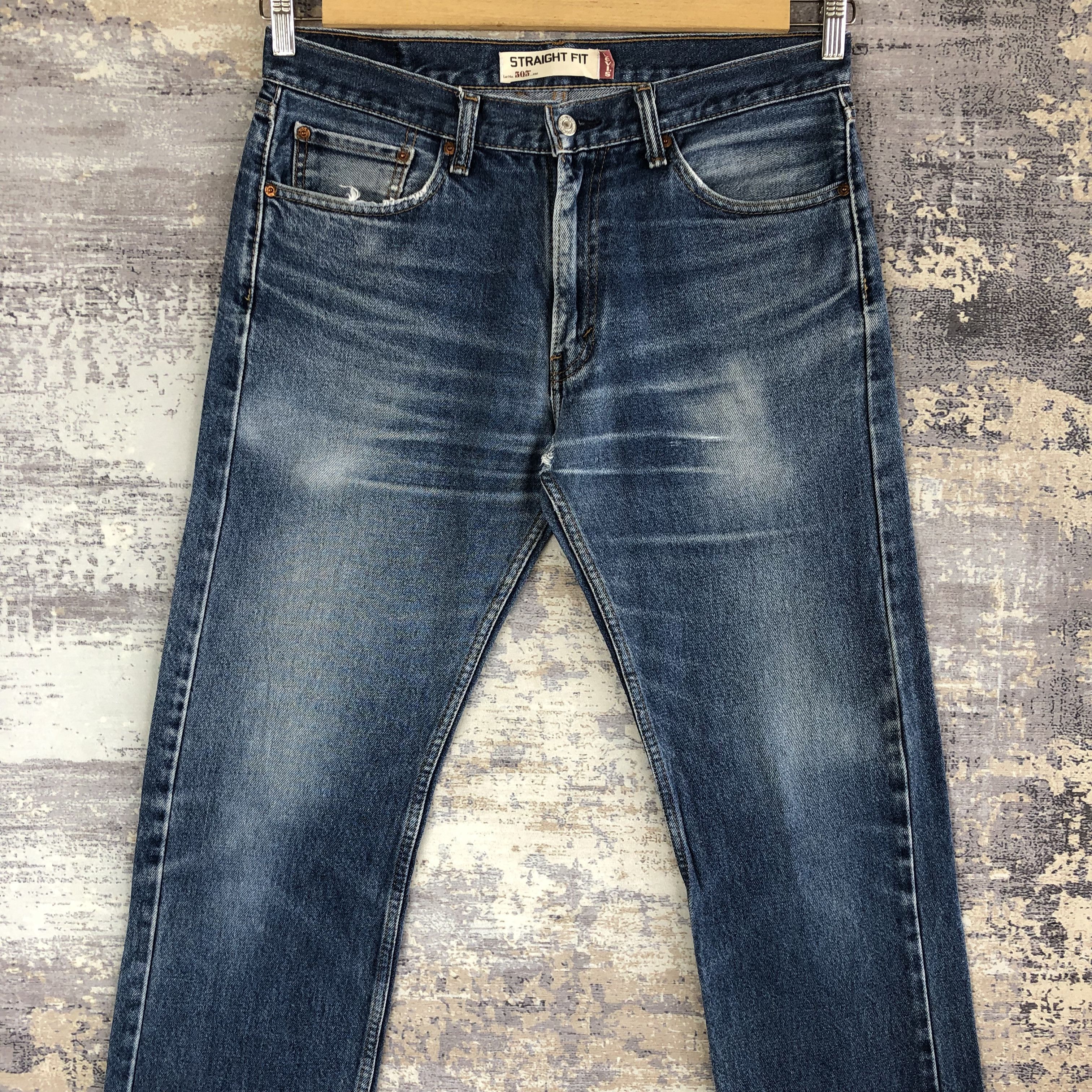 Levi's Vintage Y2K Levis Distressed Jeans Levis 505 Stonewash Denim Size US 34 / EU 50 - 3 Thumbnail