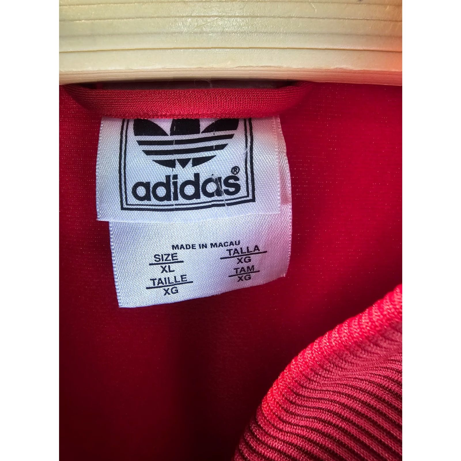 Adidas VINTAGE adidas TRACK JACKET XL MEN BURGUNDY TREFOIL HIP HOP RUN DMC OLD SCHOOL 90s Size US XL / EU 56 / 4 - 6 Thumbnail