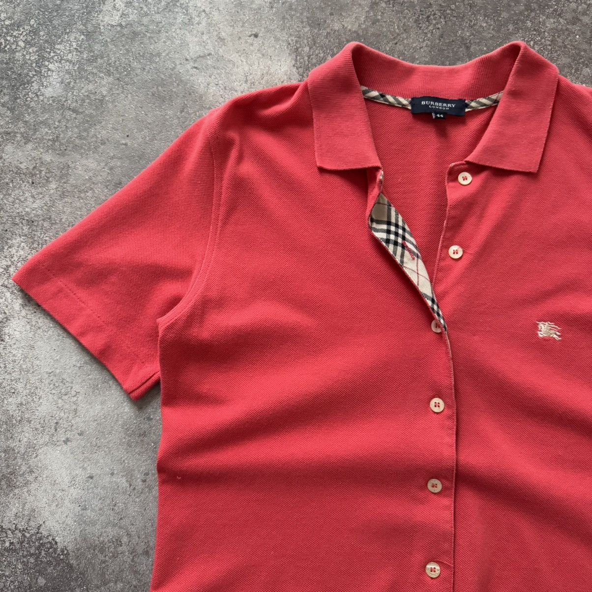 Burberry × Burberry Prorsum × Vintage Burberry London Vintage Nova Check Polo T-Shirt Size M / US 6-8 / IT 42-44 - 4 Thumbnail