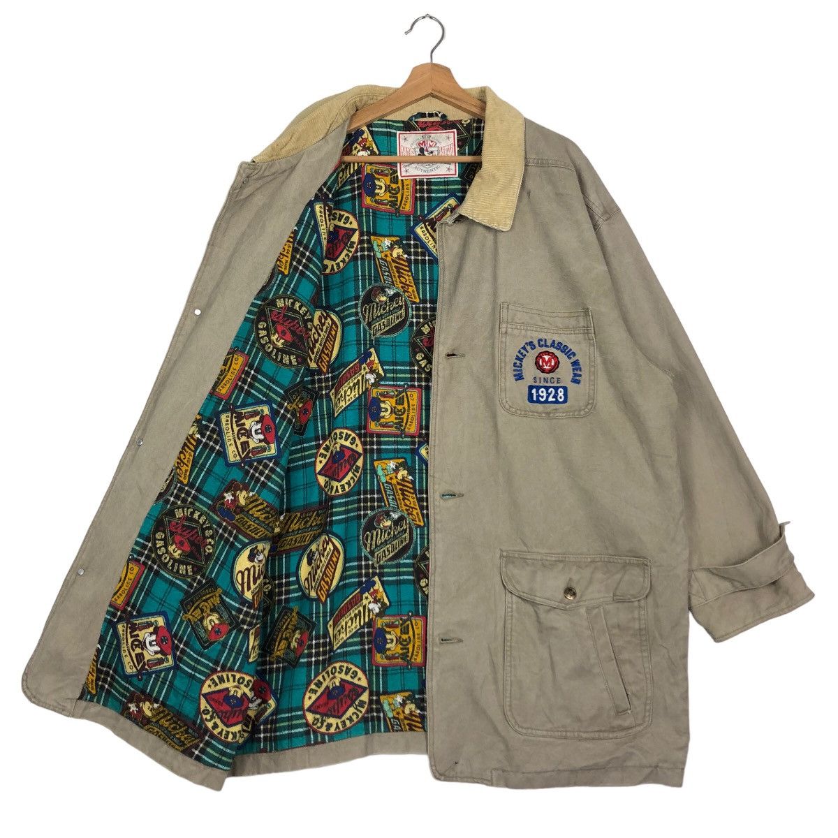Cartoon Network 🔥90s Chore Blanket Lining Full Print Jacket Mickey & Co USA Size US L / EU 52-54 / 3 - 9 Thumbnail