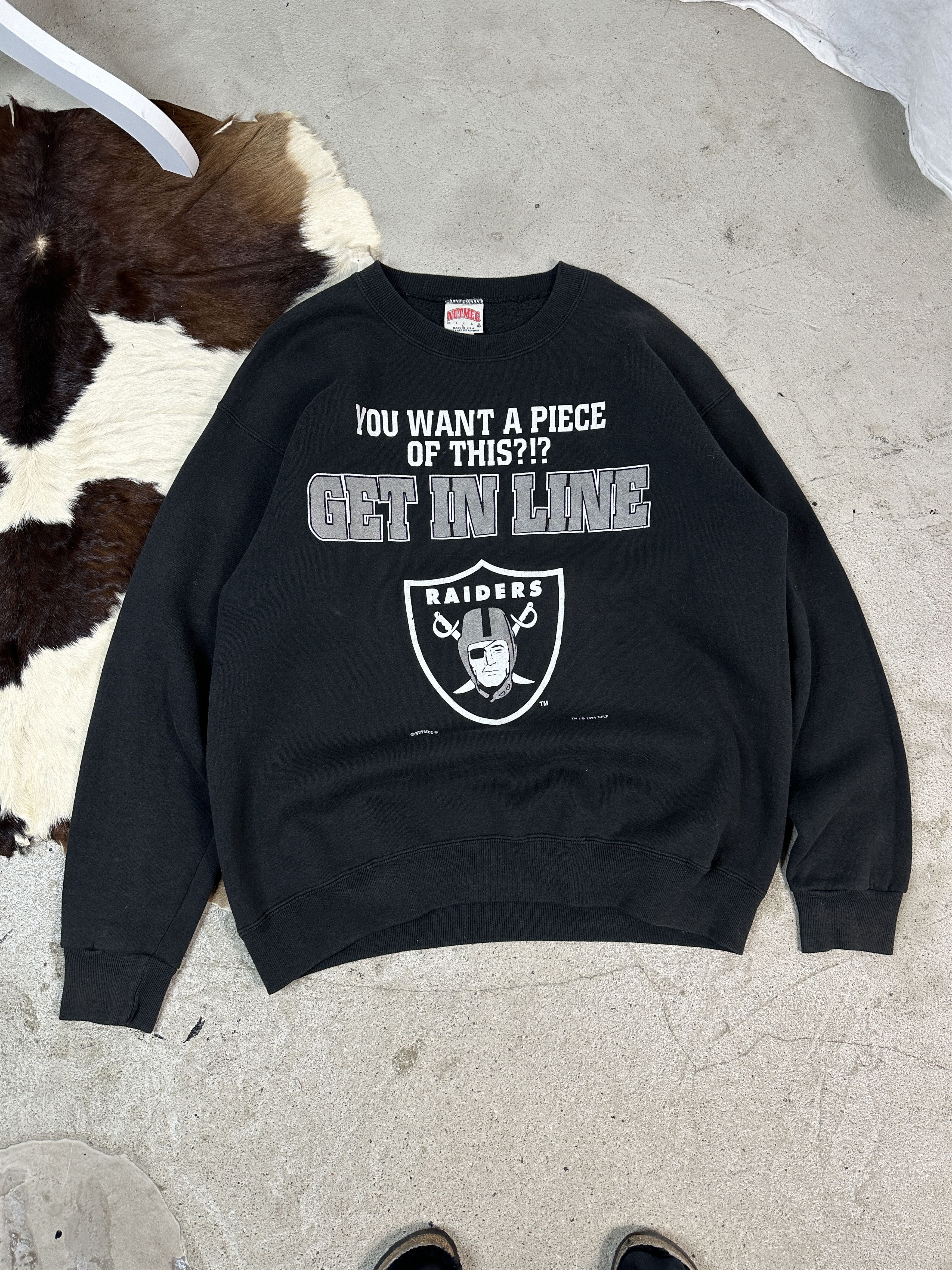 NFL × Vintage Vintage NFL Raiders 90s Sweatshirt Size US L / EU 52-54 / 3 - 1 Thumbnail