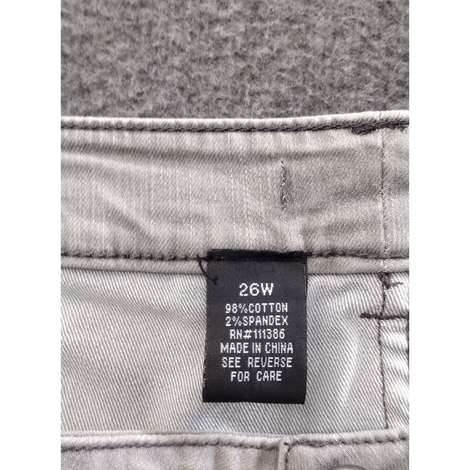 Denime Unbranded Women's Jeans Tapered Denim Gray Stretch Plus 26W Size 26" / US 2 / IT 38 - 5 Thumbnail