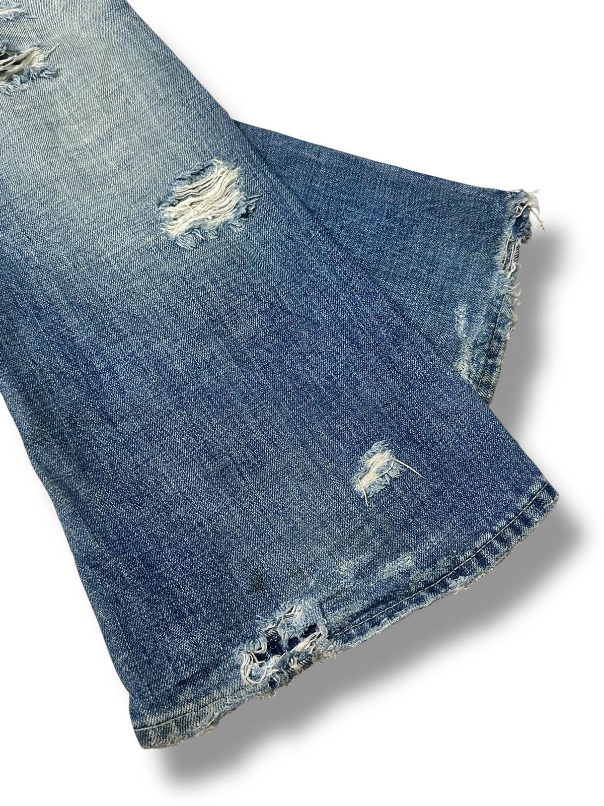 Vintage Vintage Varosh Bell-Bottom Flare Distressed Ripped Faded 💥 Size US 30 / EU 46 - 15 Thumbnail
