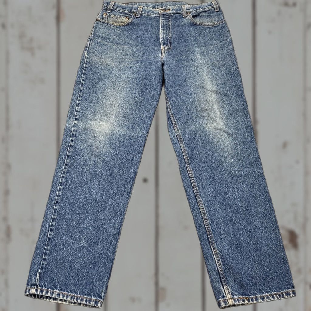 Levi's VINTAGE Levi's 505 Jeans Men’s 36x30 Blue Relaxed Fit Brown Tab Made In USA Jeans Mens 36x30 Blue Relaxed Fit 505 USA 90s Size US 36 / EU 52 - 1 Thumbnail