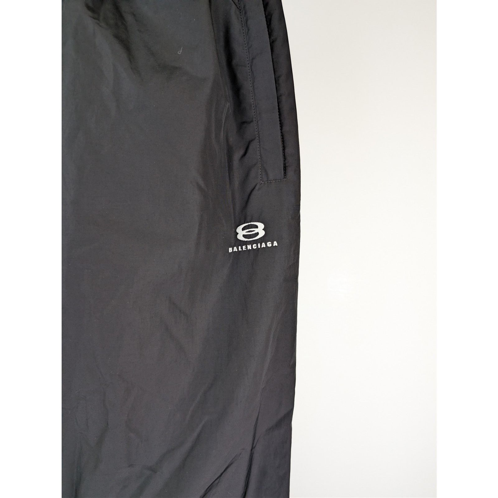 Balenciaga o1rshd1 Techno Poplin Minimal Tracksuit Pants Trousers Black Size US 32 / EU 48 - 5 Thumbnail
