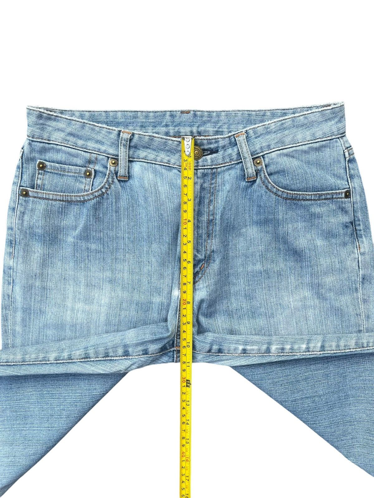 Japanese Brand × Jun Takahashi × Uniqlo Vintage Japanese Brand Light Blue Washed Super Flare Jeans Size US 29 - 11 Thumbnail