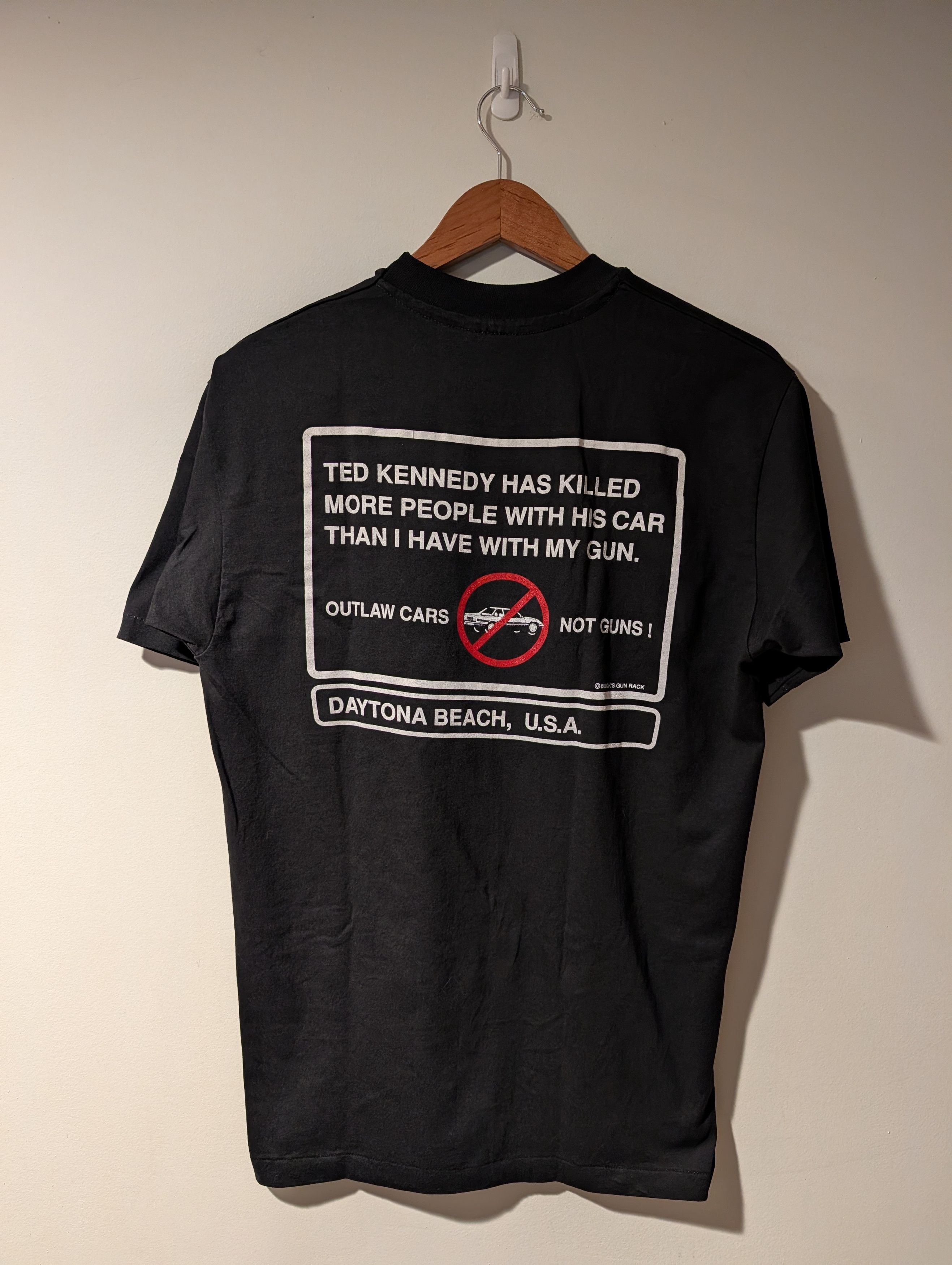Hanes Vintage 80s Buck's Gun Rack Daytona Shirt Kennedy Political Size US L / EU 52-54 / 3 - 1 Thumbnail