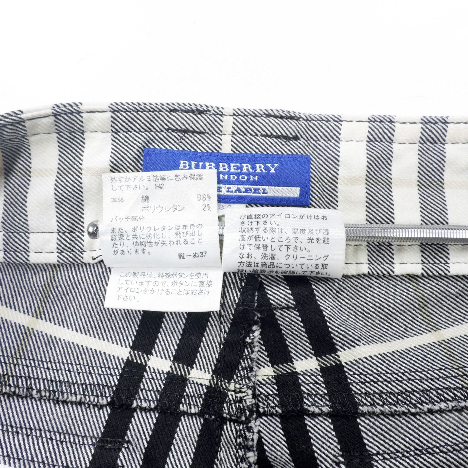 Burberry BURBERRY BLUE LABEL NOVA CHECK GREY BLACK LONG PANTS Size 25" / US 0 / IT 36 - 6 Thumbnail