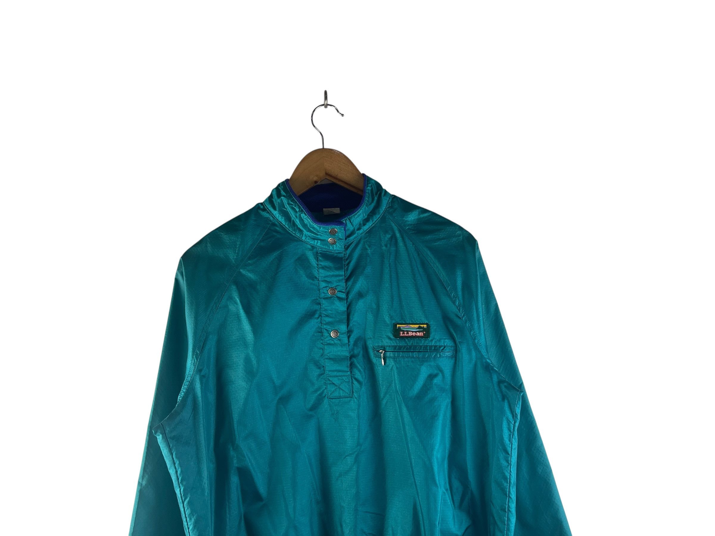 L.L. Bean Vintage L.L.Bean Teal Cobalt Pullover Anorak Jacket Size US M / EU 48-50 / 2 - 7 Thumbnail