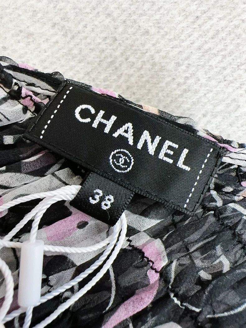 Chanel Chanel 24P Pink Black Silk Camisole Top Size M / US 6-8 / IT 42-44 - 5 Thumbnail