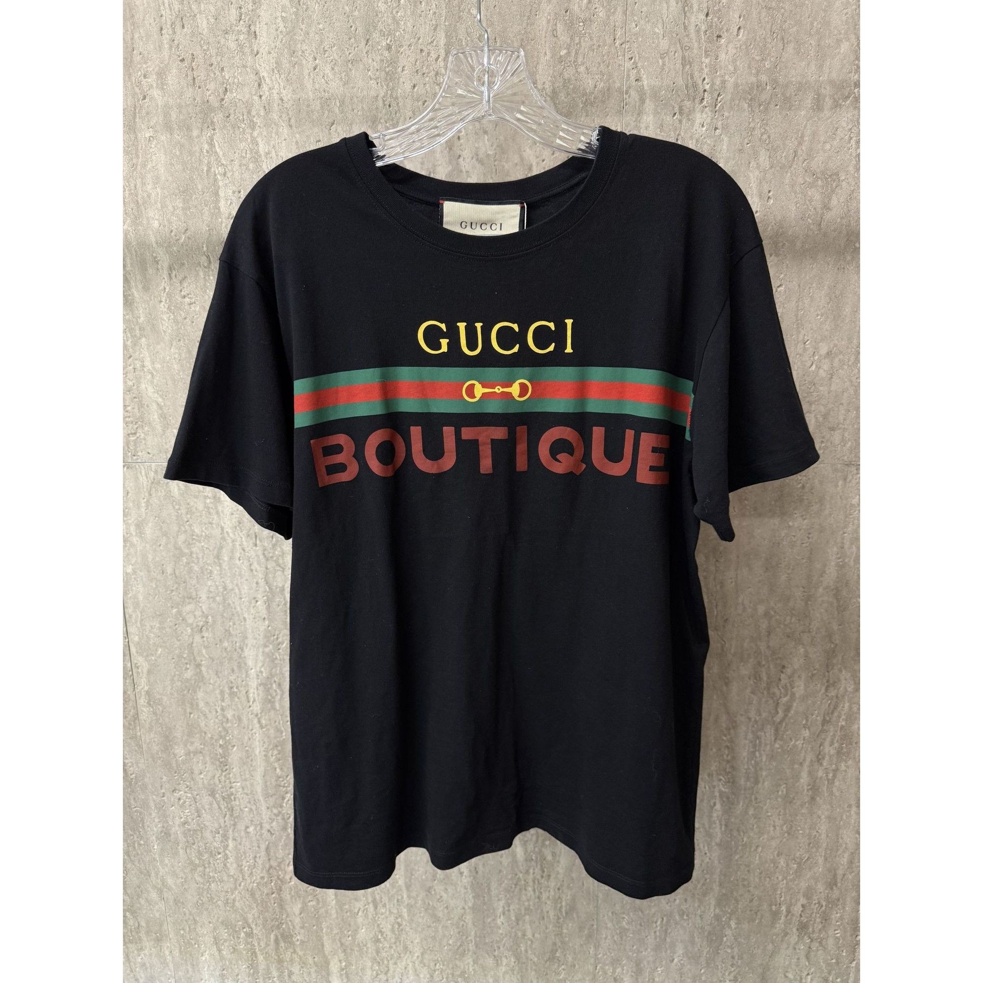 Gucci Gucci Boutique Black Cotton T-Shirt Made In Italy Unisex Cas Size XS / US 0-2 / IT 36-38 - 1 Thumbnail